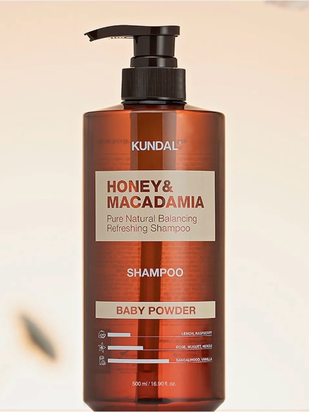 KUNDAL Honey & Macadamia Shampoo Baby Powder 500 mL